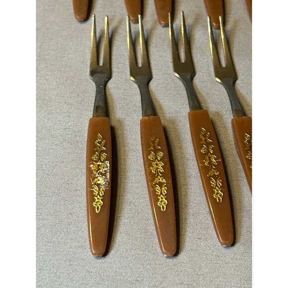 Vintage Appetizer Forks Lot of 9 - Picture 2 of 5